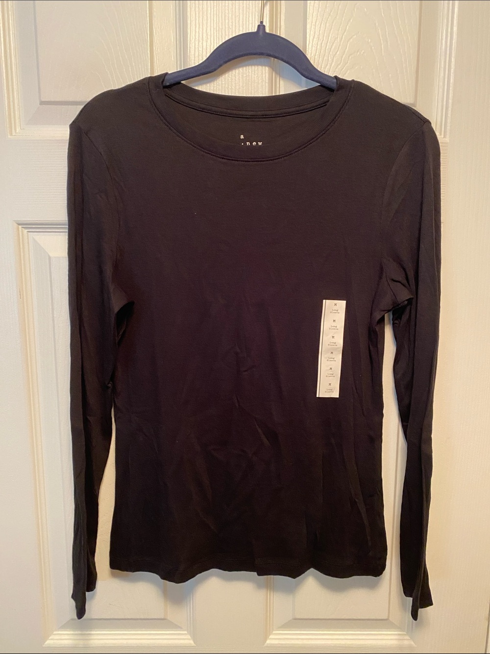 a new day Black Long-Sleeve Crewneck Tee…size M